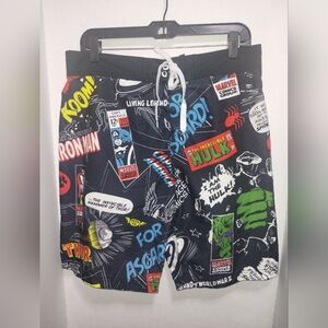 Marvel Comic Book Print Mens Swim Shorts